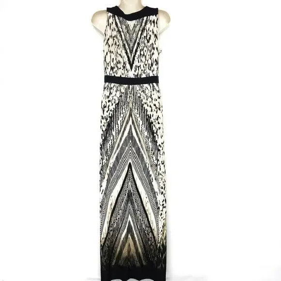 Chicos Maxi Dress Small Abstract Neutral - Picture 2 of 4